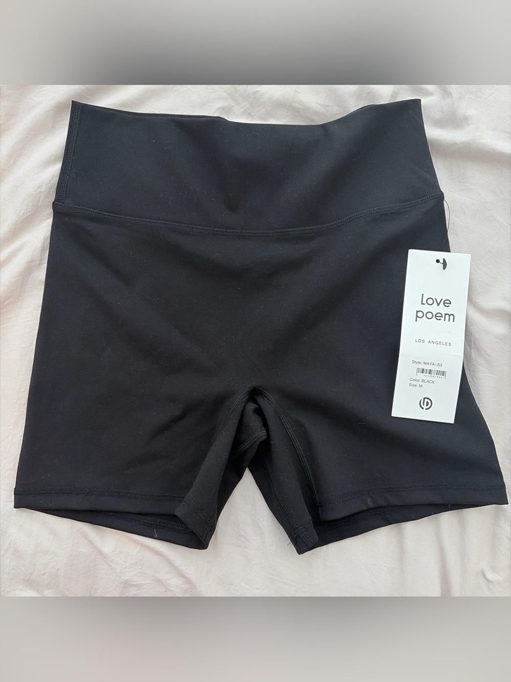 Love Poem High-Rise Black Bike Shorts